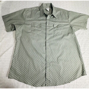 Wrangler Wrancher Geometric Pearl Snaps SS Shirts Men's Size 2XT MTW1414